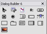 Dialog Builder 6 Tool Palette